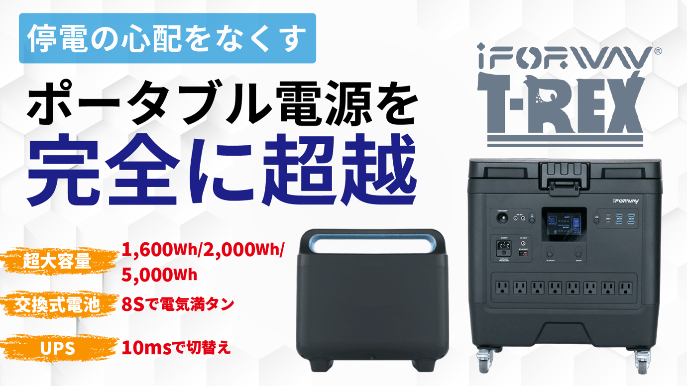 交換式電池・超速充電・超大容量|パワーステーション iForway T-Rex 交換式電池・超速充電・超大容量|パワーステーション iForway T-Rex
