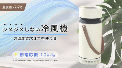 ミストを使わず、湿気を感じないドライで冷たい風の冷風機ドライクーラーVer2!