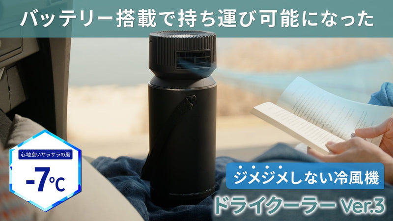 冷媒に電気を使わないエコな冷風機。湿気を出さないドライクーラーVer3