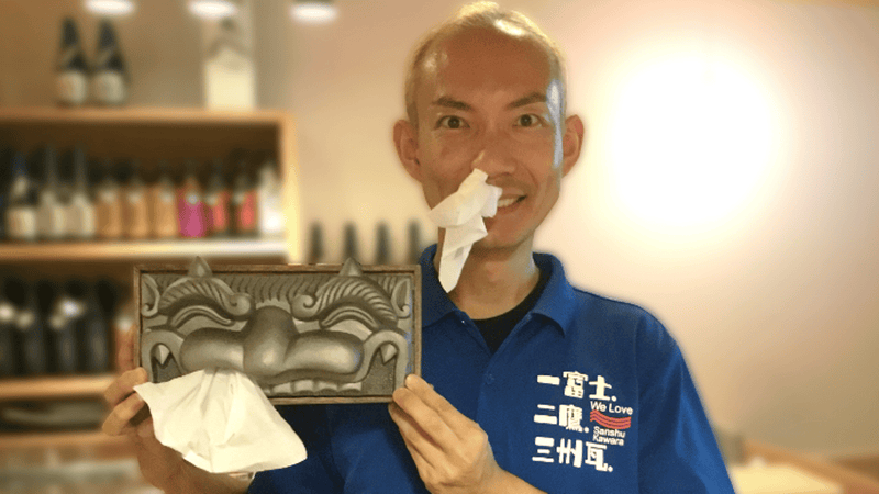 玄関にあったらインパクト抜群!鬼師が作るクレイジーな鬼瓦ティッシュケース
