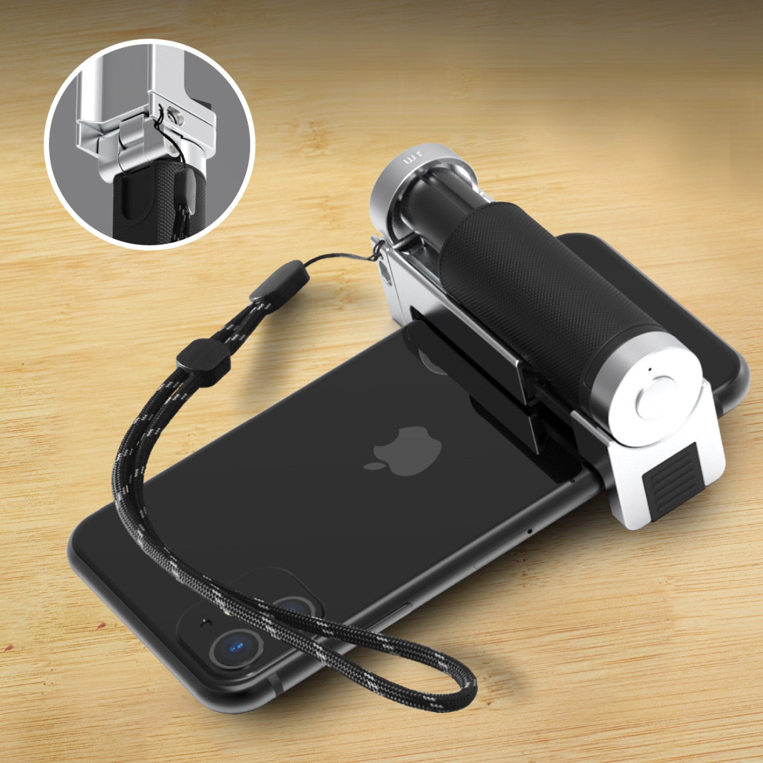 スマホ用多機能カメラグリップ ShutterGrip 2(マットブラック)