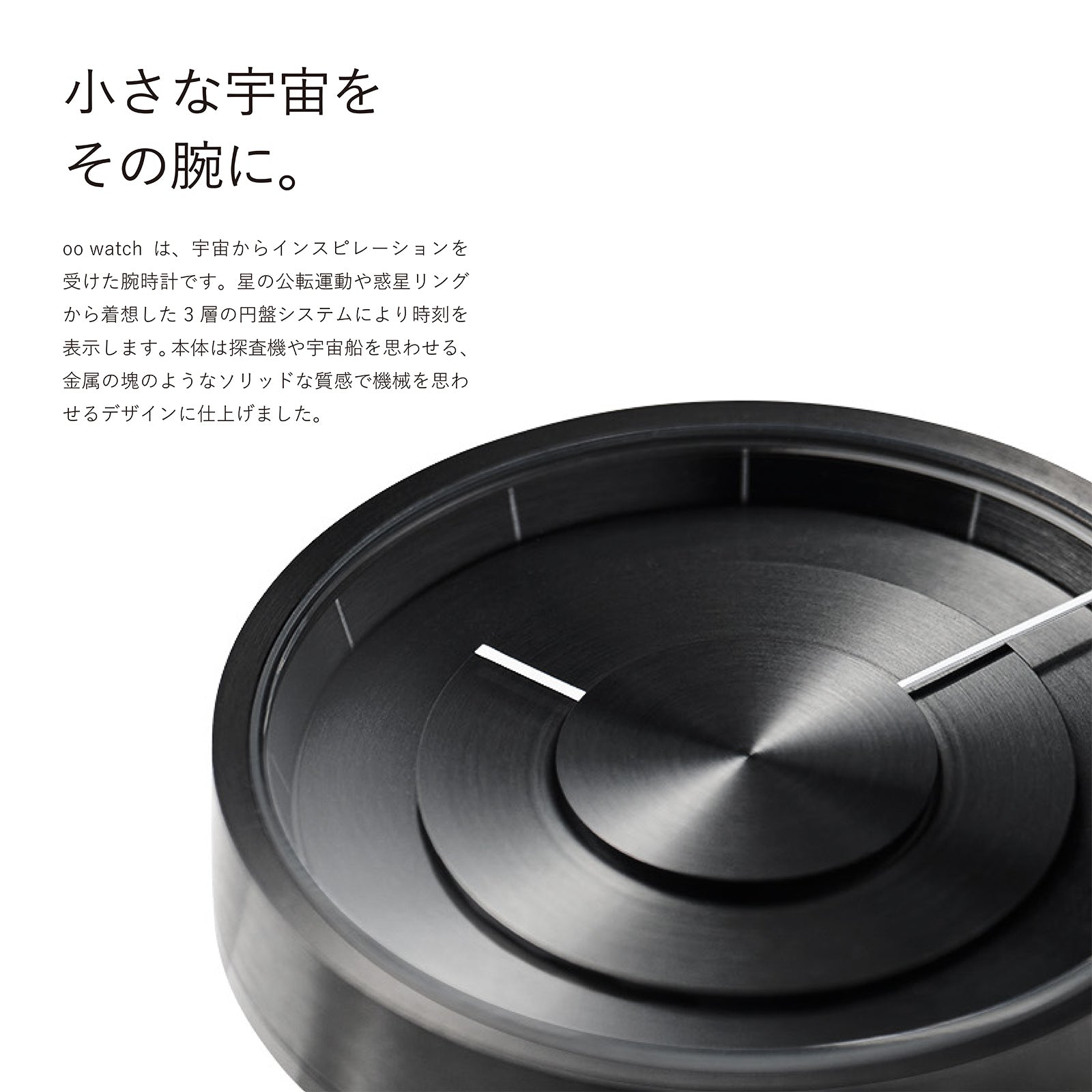 "それは小さな宇宙"【oo watch】モデル002(Saturn Black)