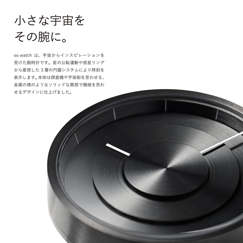 "それは小さな宇宙"【oo watch】モデル002(Saturn Black)