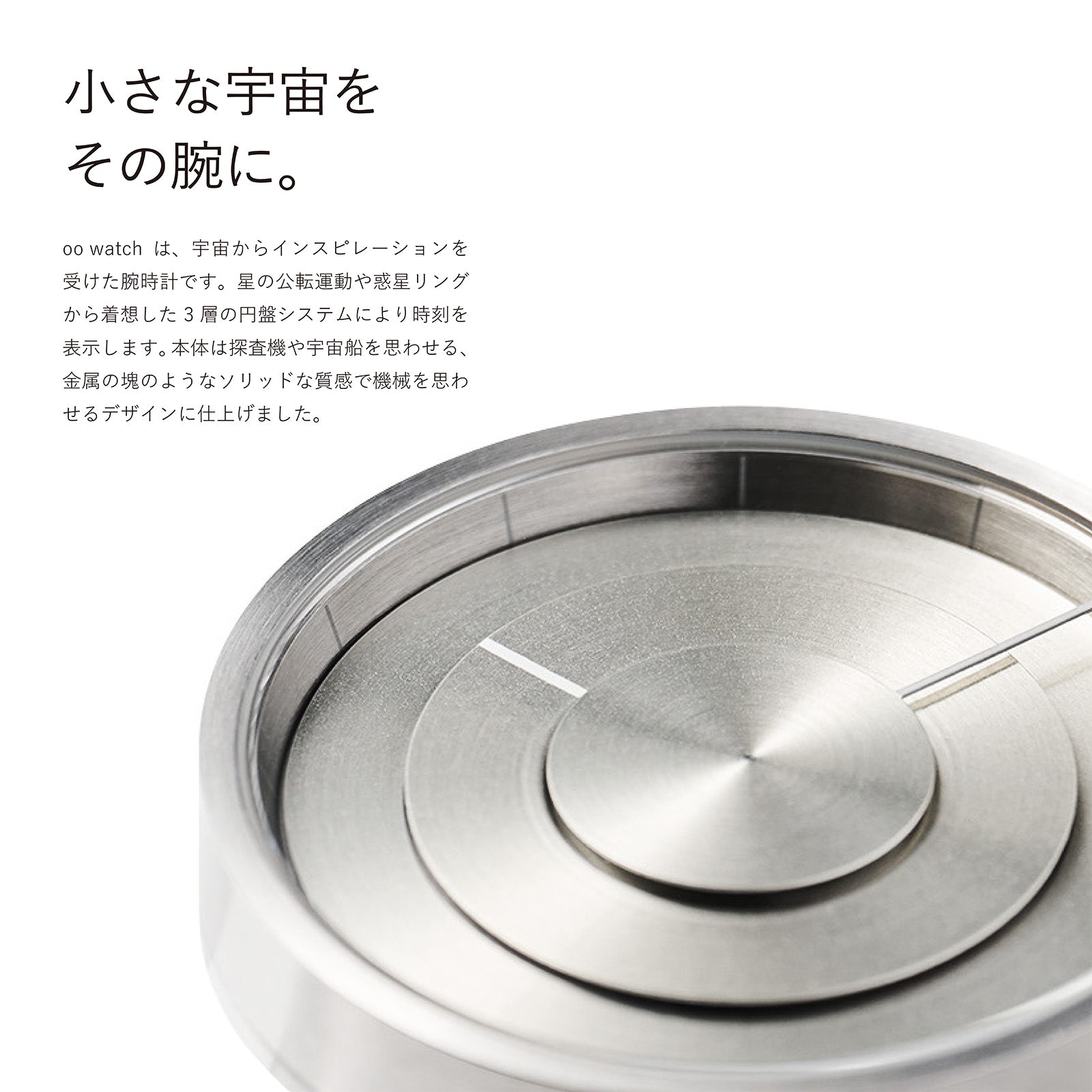 "それは小さな宇宙"【oo watch】モデル001(Moon Silver)