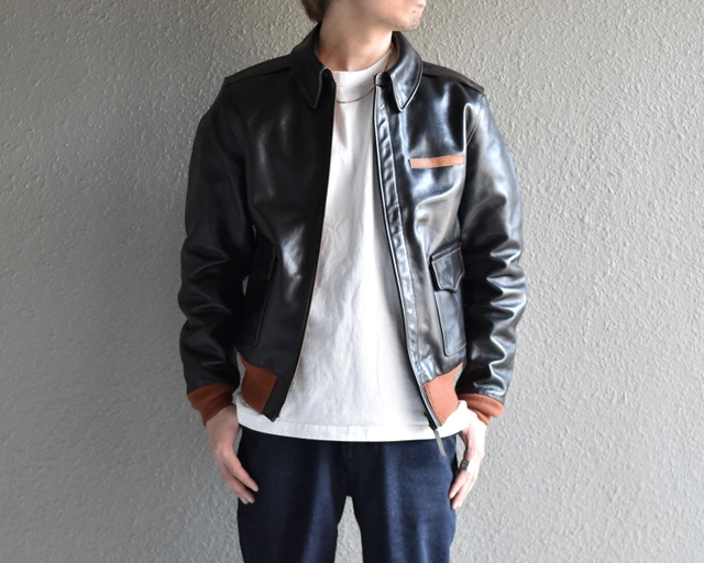 圧倒的に人気の高いフライトジャケットA2・茶芯馬革レザージャケット