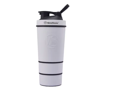 600mlステンレス製カップ付シェイカーボトル【メタルシェイク】