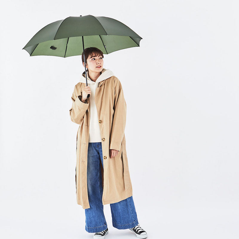 未体験の領域、驚異の172g!超軽量コンパクト長傘『カルクト』(オリーブ)