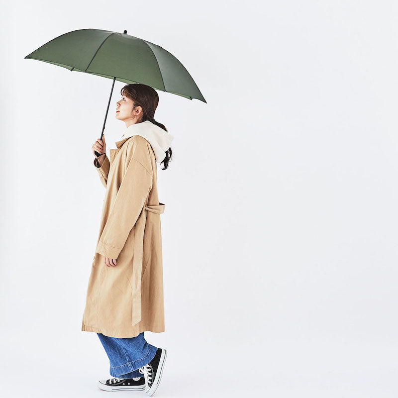 未体験の領域、驚異の172g!超軽量コンパクト長傘『カルクト』(オリーブ)