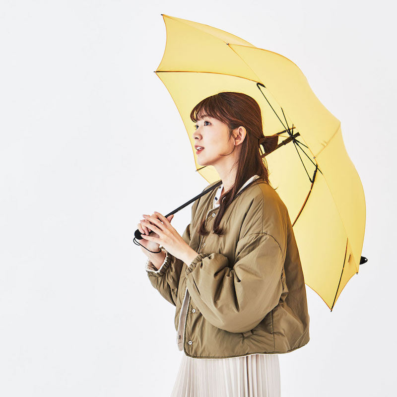 未体験の領域、驚異の172g!超軽量コンパクト長傘『カルクト』(マスタード)