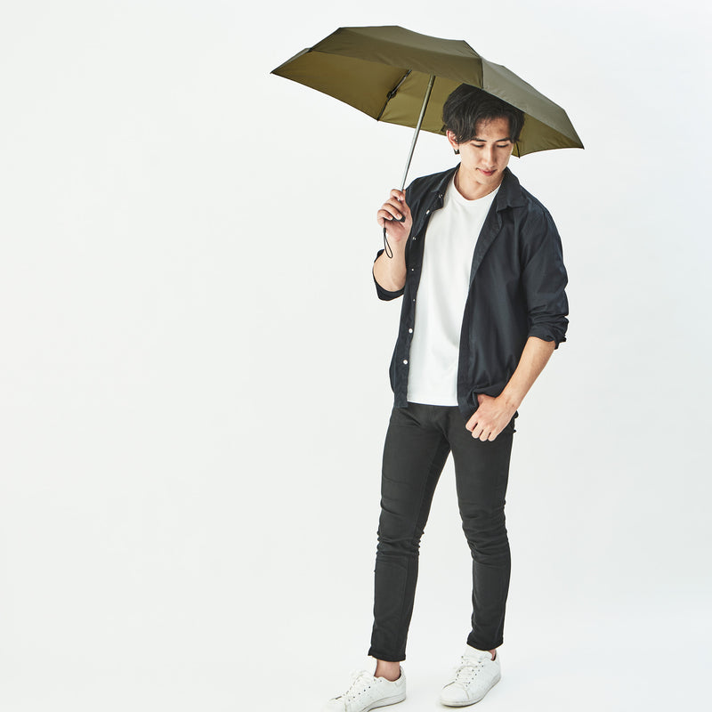 6インチスマホよりも小さい7段式折りたたみ傘FLATLITE Travel【フラットライトトラベル】アンティークグリーン