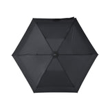 6インチスマホよりも小さい7段式折りたたみ傘FLATLITE Travel【フラットライトトラベル】ブラック