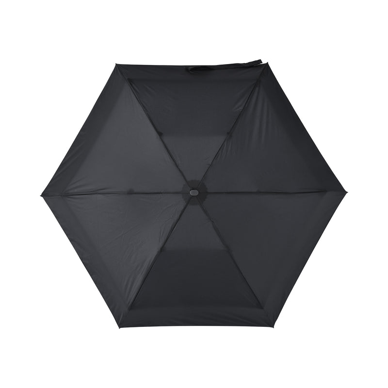6インチスマホよりも小さい7段式折りたたみ傘FLATLITE Travel【フラットライトトラベル】ブラック