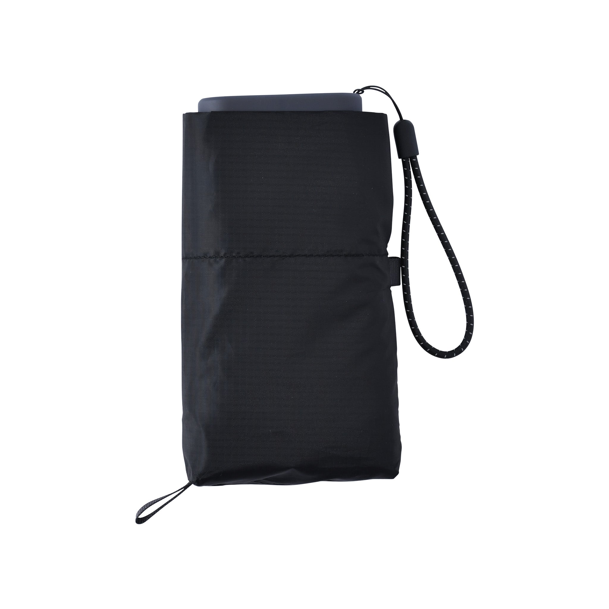 6インチスマホよりも小さい7段式折りたたみ傘FLATLITE Travel【フラットライトトラベル】ブラック