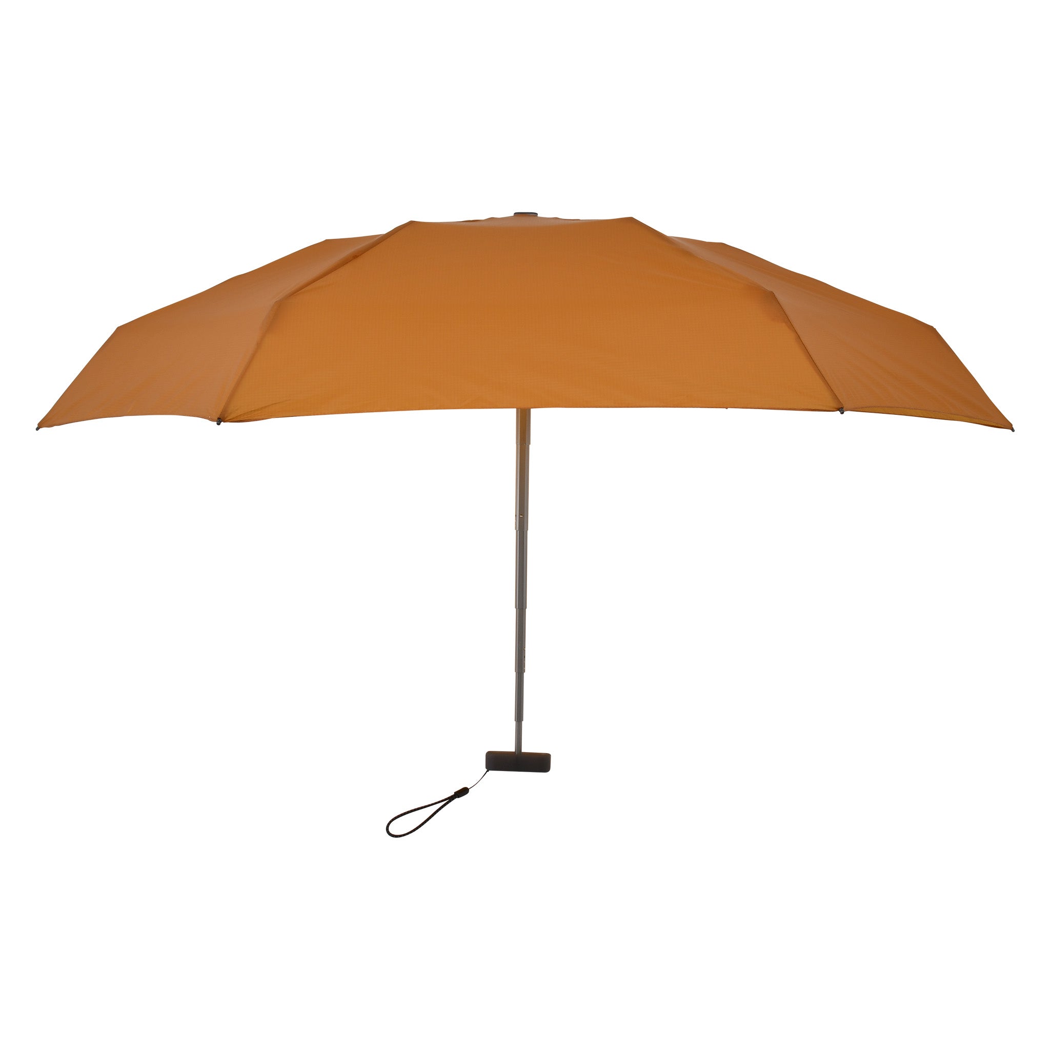 6インチスマホよりも小さい7段式折りたたみ傘FLATLITE Travel【フラットライトトラベル】ゴールドオレンジ