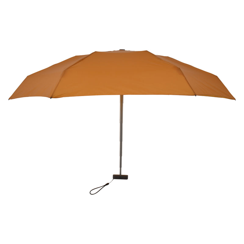 6インチスマホよりも小さい7段式折りたたみ傘FLATLITE Travel【フラットライトトラベル】ゴールドオレンジ