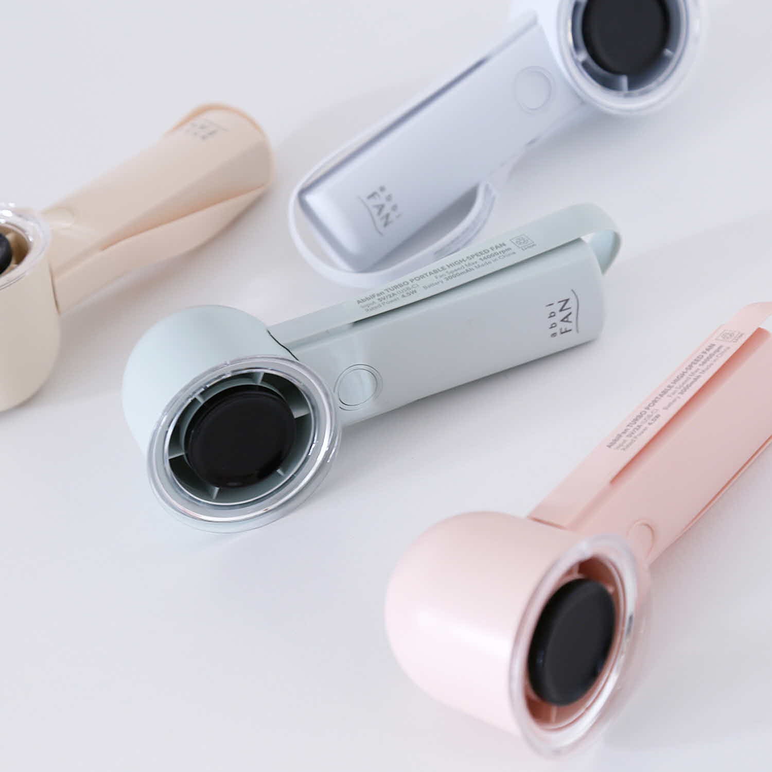 携帯扇風機 abbiFan Turbo ダスティピンクー