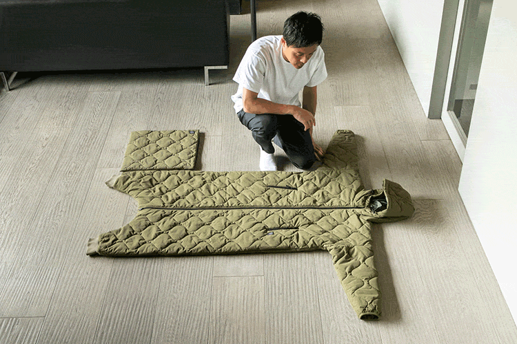 『モモンガ3』【未来の暖房服】着てすぐぽっかぽか、自由に動ける寝袋 *カラー・サイズ展開あり