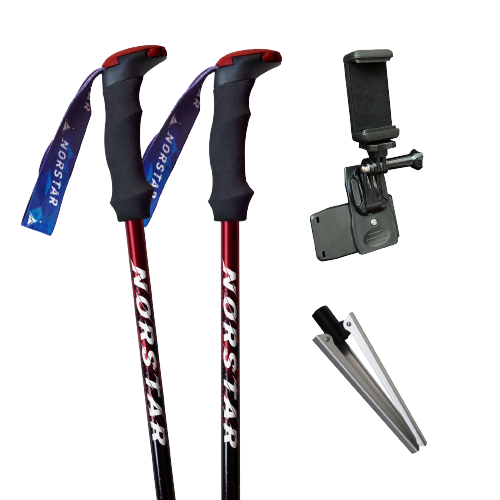 NORSTARトレッキングポール×2 三脚・カメラアクセサリーセット
