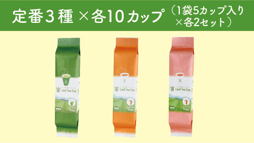 【Leaf Tea Cup】定番3種×各10カップセット