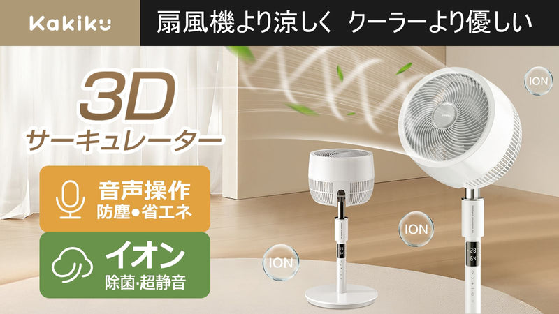 第三弾|応援購入9500万円超え!扇風機+空気清浄機能搭載 3Dサーキュレーター