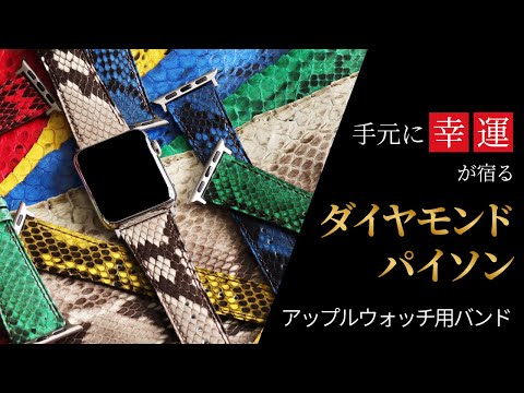 Apple Watchに個性を！ダイヤモンドパイソンのアップルウォッチ用