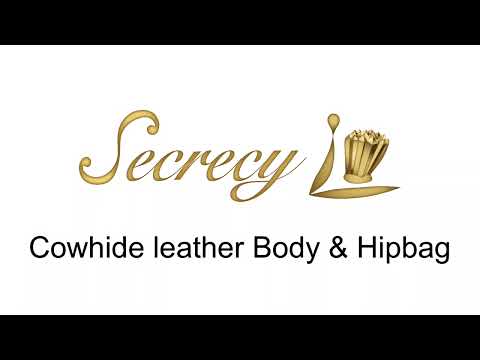 【レッド】牛革ボディ&ヒップバッグ