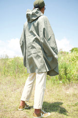 防炎ポンチョ カーキ メンズフリーサイズ