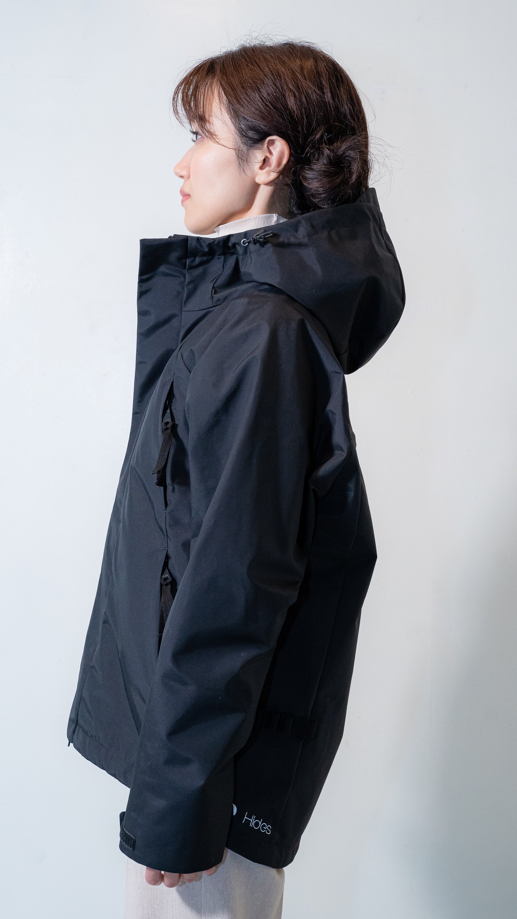 撥水マウンテンパーカー ブラック レディスフリーサイズ