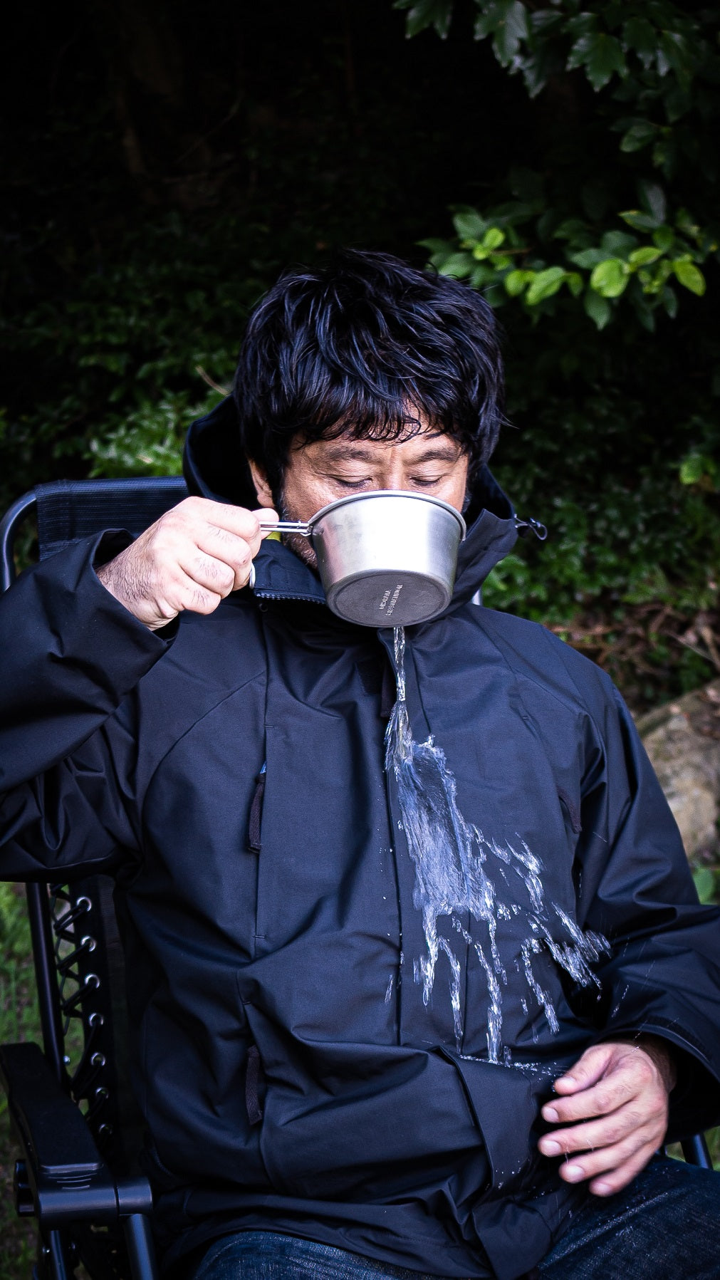 撥水マウンテンパーカー ブラック メンズ  M