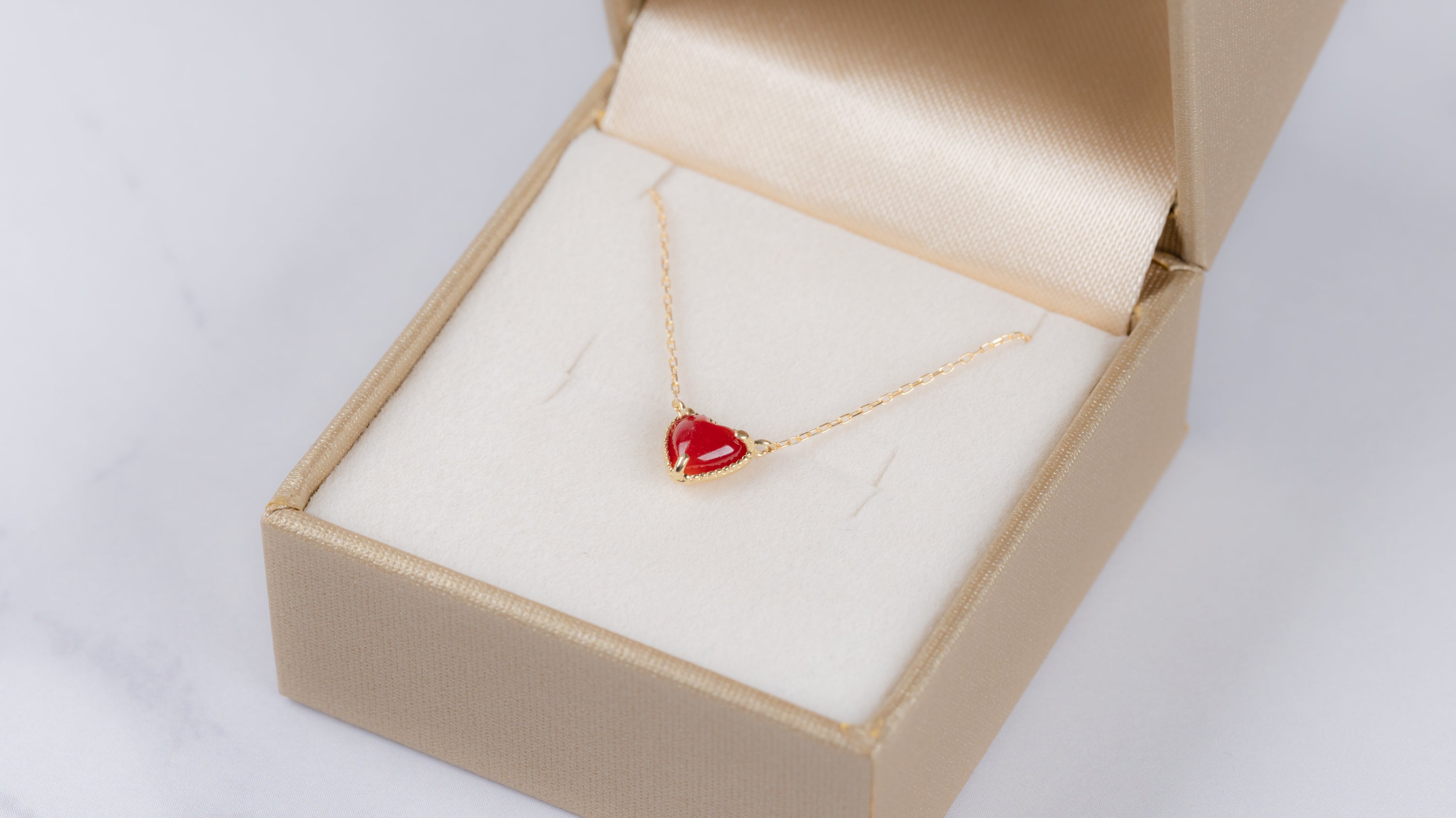 オニキス5mmハートネックレス/5mm heart necklace