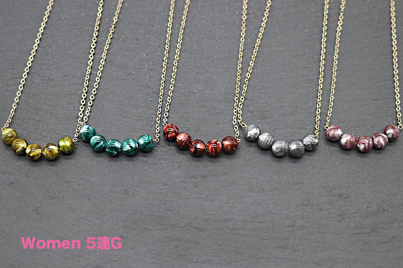 《レディース5粒》磁気 ネックレス 肩こり 血行改善 テレワーク スポーツ 管理医療機器 レディース アクセサリー
