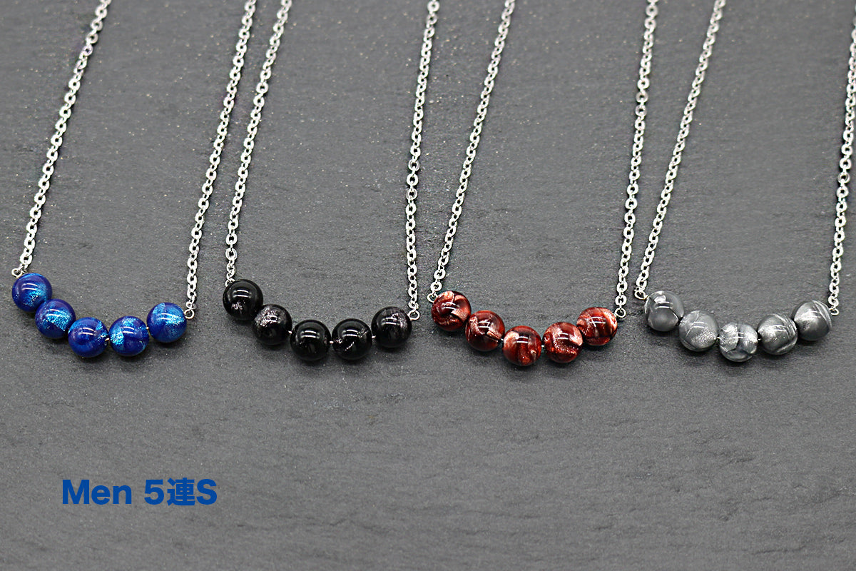 《メンズ5粒タイプ》磁気 ネックレス 肩こり 血行改善 テレワーク スポーツ 管理医療機器 メンズ