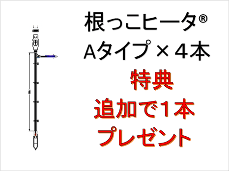 4本纏めて購入特典 『根っこヒータ』Aタイプ 1本追加