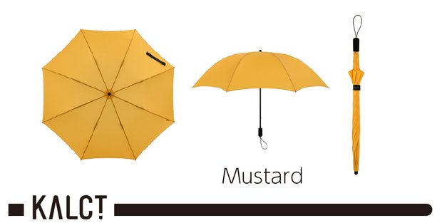 未体験の領域、驚異の172g!超軽量コンパクト長傘『カルクト』(マスタード)