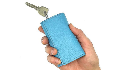 TINY KEY WALLET タイニーキーウォレット <スカイブルー>革財布