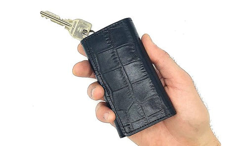TINY KEY WALLET タイニーキーウォレット <ブラッククロコ>革財布