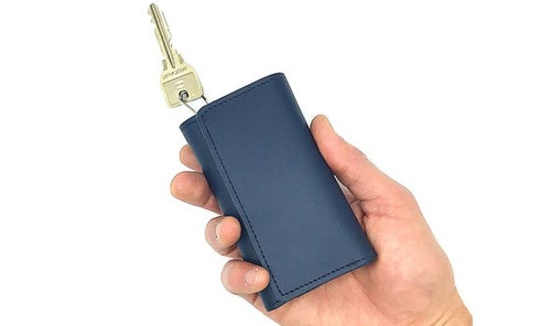 TINY KEY WALLET タイニーキーウォレット <ネイビー>革財布