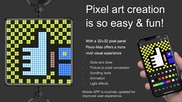 スマホアプリでアートを映し出す！32×32pixelの 【LEDディスプレイ】