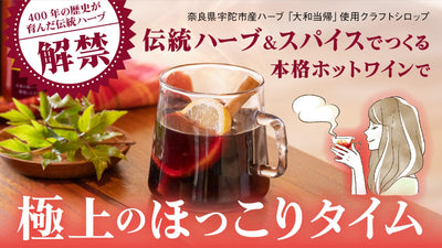 手軽に温活習慣♪日本古来のハーブ&スパイスのクラフトシロップで楽しむホットワイン
