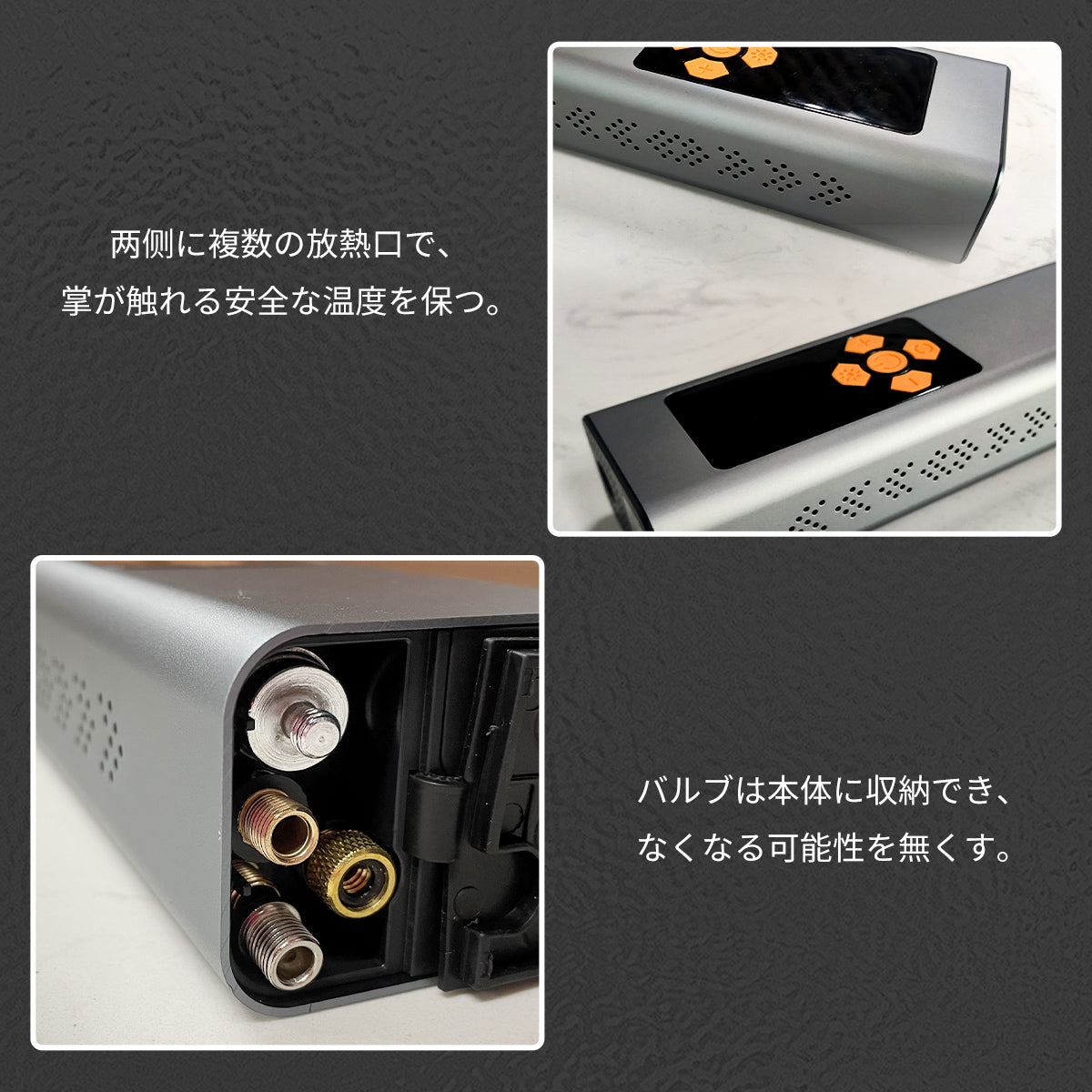 電動 空気入れ 充電式 脱出ハンマー付き コードレス 軽量 小型 ガーソケット接続式 電動エアーポンプ 自転車空気入れ