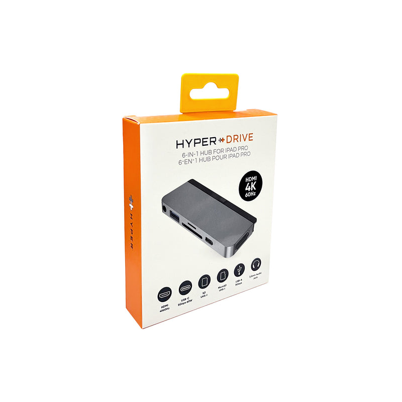 HyperDrive iPad Pro用 6in1 USB-C Hub（グレー）