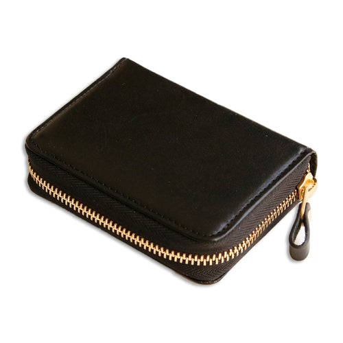 お札が折れないラウンドミニ財布「SATTO」 Black