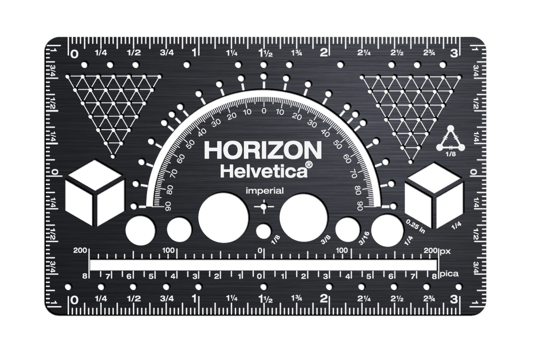 カードサイズのコンパクトスケール 「Horizon Helvetica®」 【ブラック】
