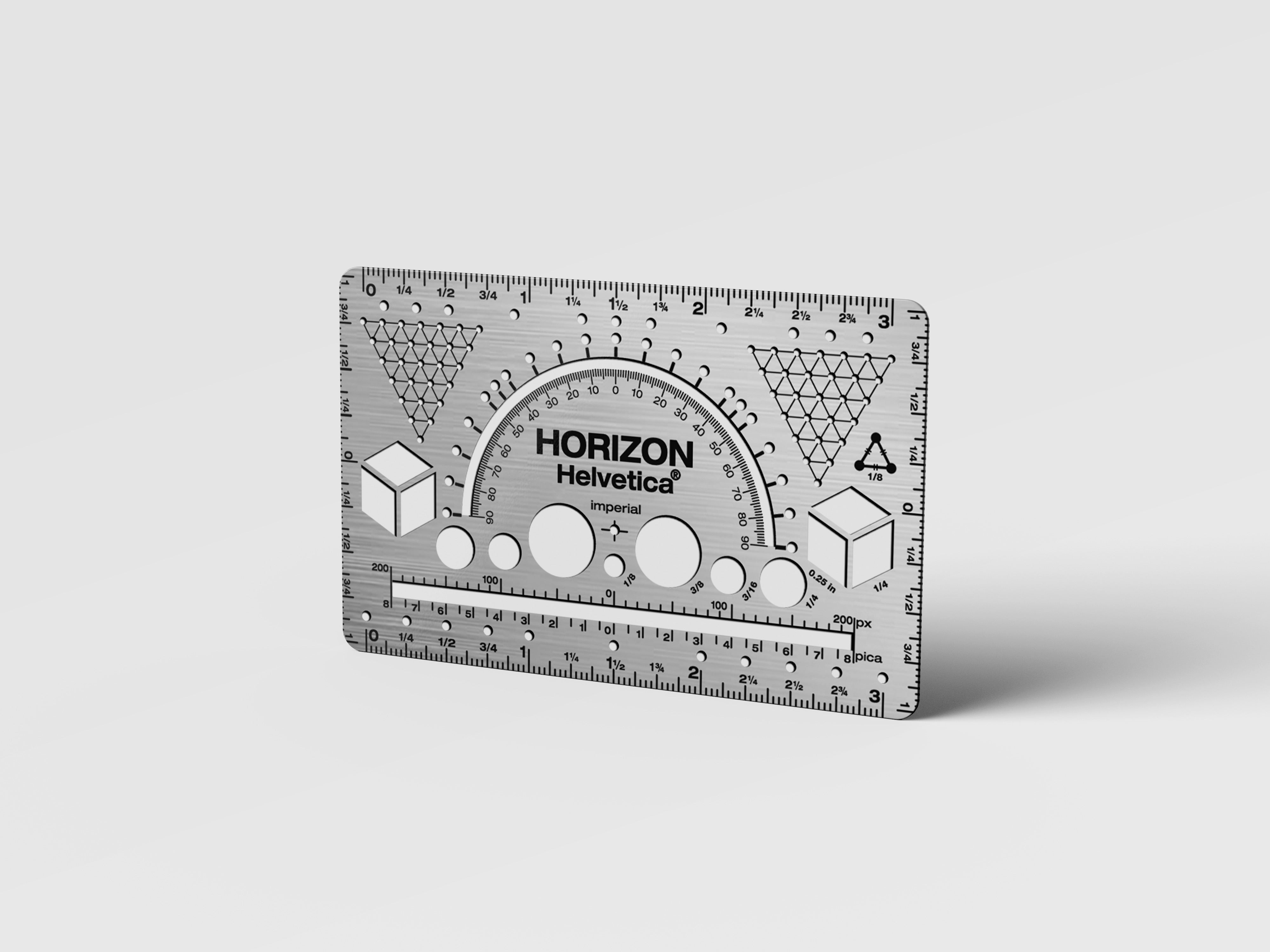 カードサイズのコンパクトスケール 「Horizon Helvetica®」 【シルバー】