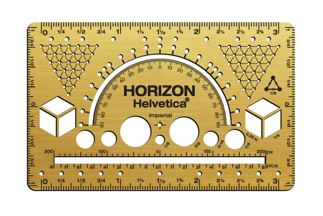 カードサイズのコンパクトスケール 「Horizon Helvetica®」 【ゴールド】