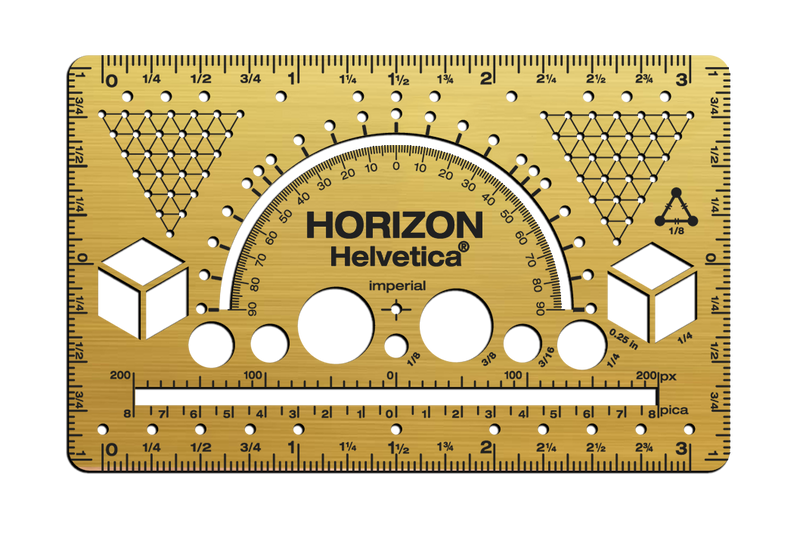 カードサイズのコンパクトスケール 「Horizon Helvetica®」 【ゴールド】