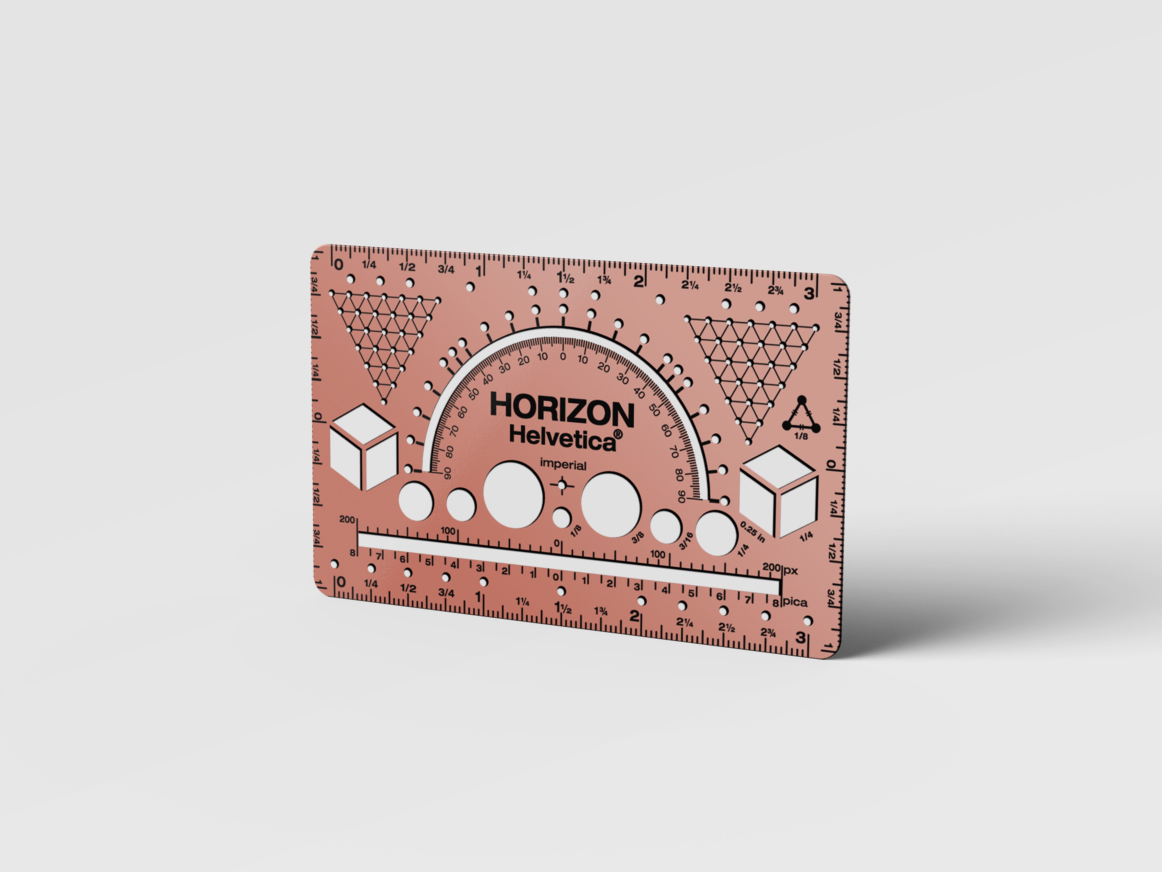 カードサイズのコンパクトスケール 「Horizon Helvetica®」 【ブロンズ】