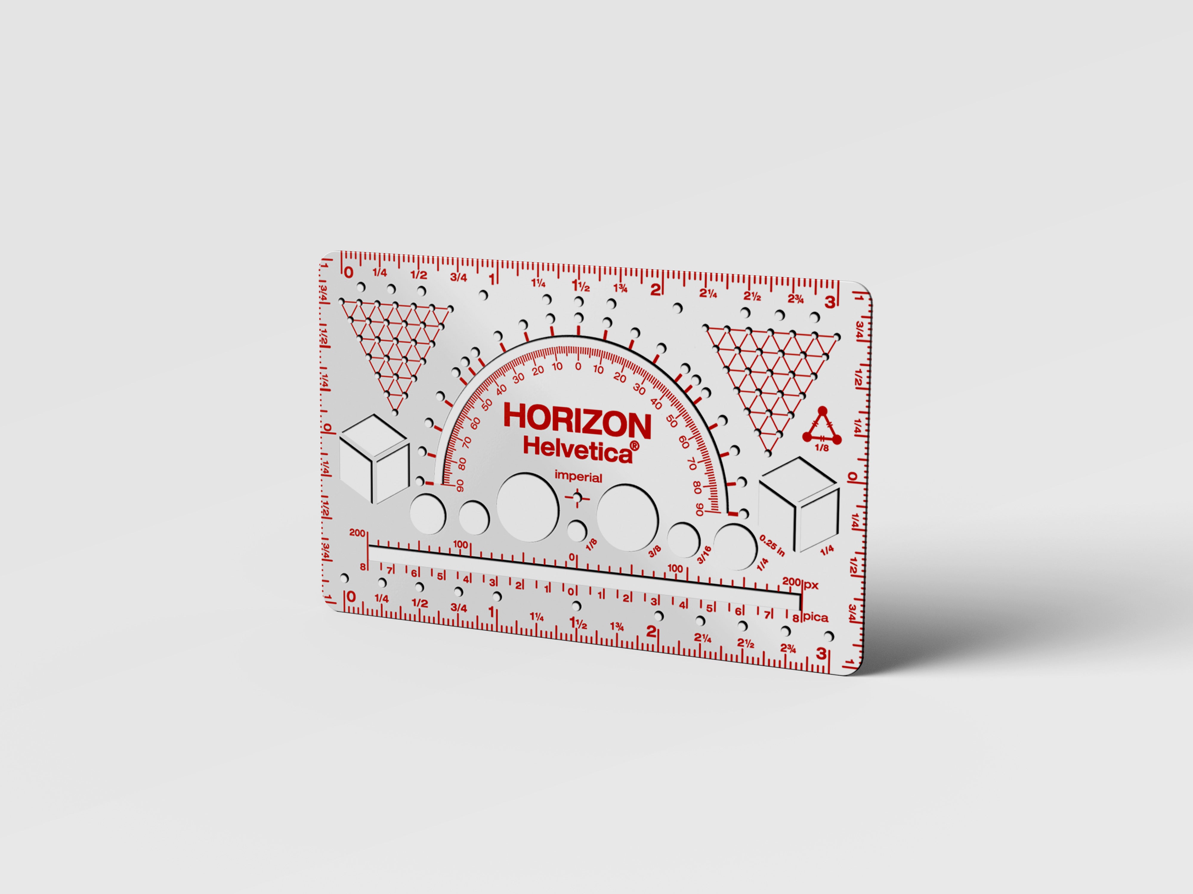 カードサイズのコンパクトスケール 「Horizon Helvetica®」 【ホワイト】