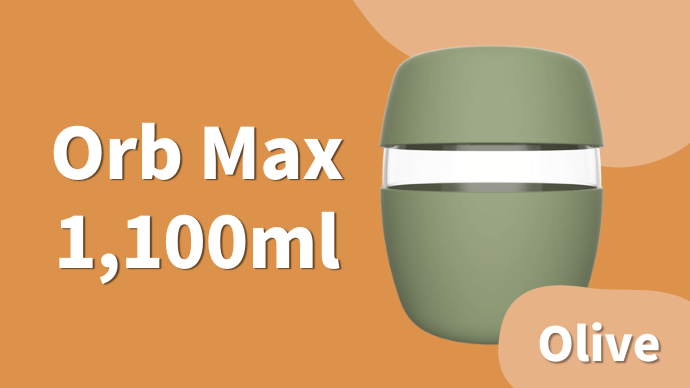 【Orb max】特許取得の最新技術で片手密封0.5秒！ 1,100ml、Olive/Fire/Ivory