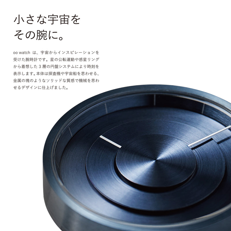 "それは小さな宇宙"【oo watch】モデル003（Neptune Blue）